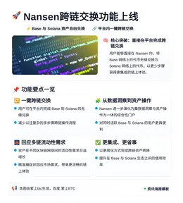Nansen跨链交换功能上线
