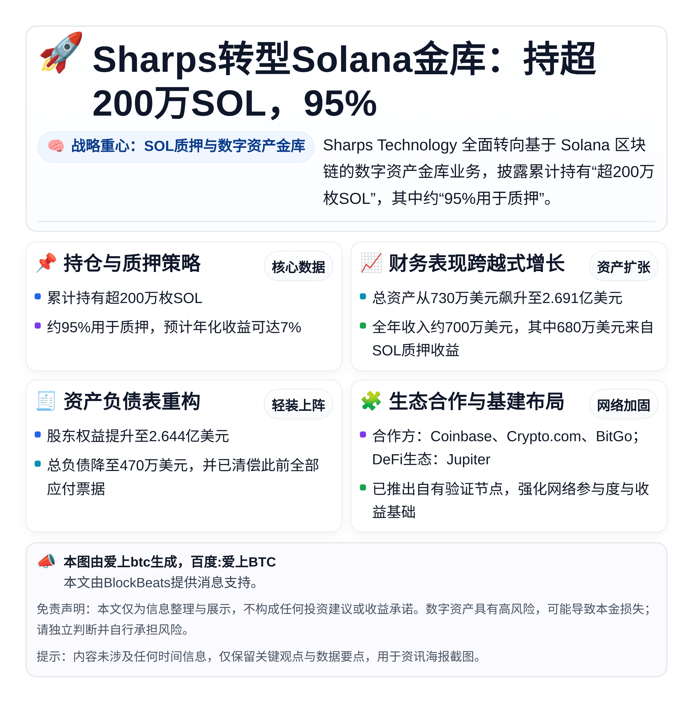 Sharps转型Solana金库：持超200万SOL，95%
