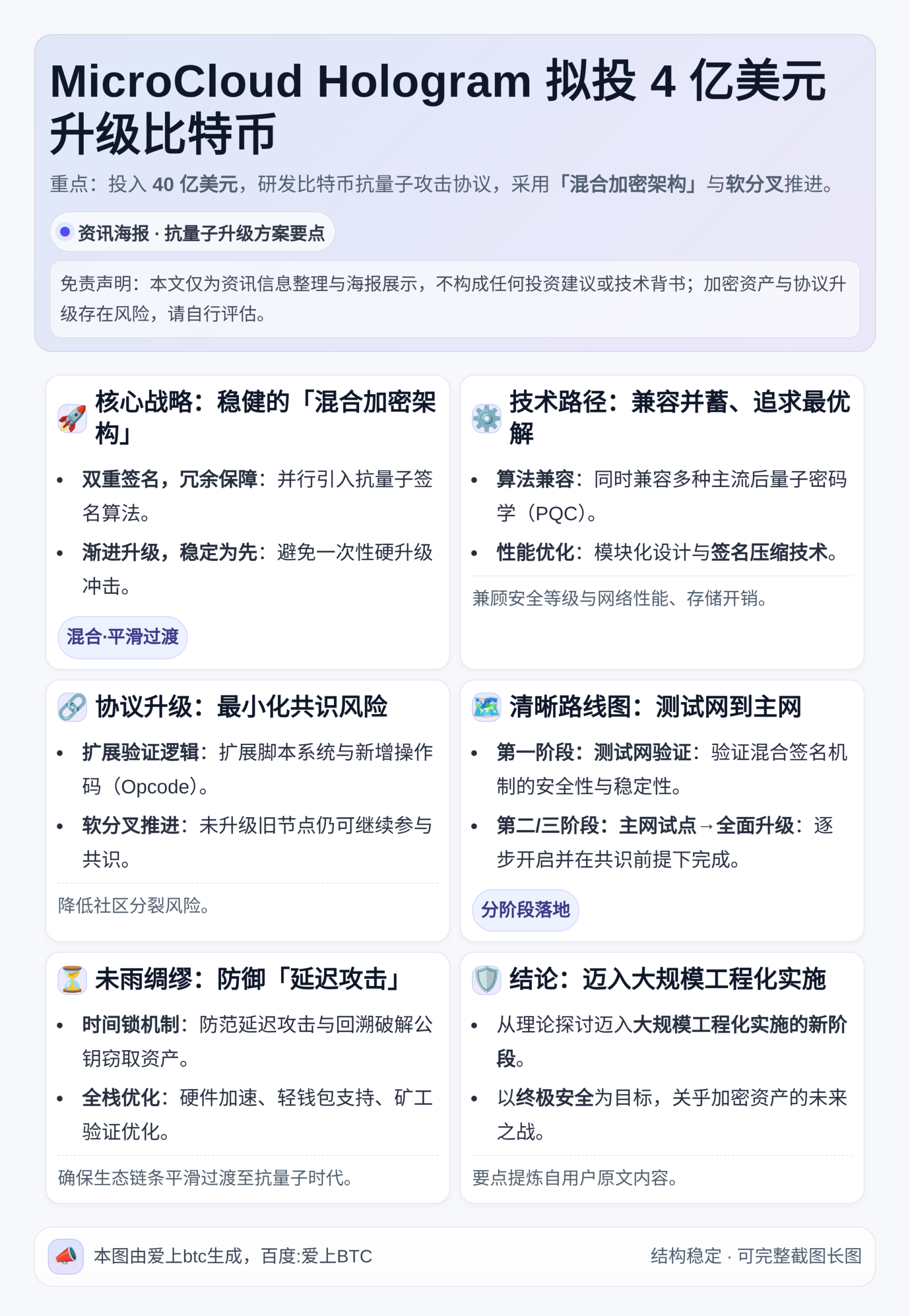 MicroCloud Hologram拟投4亿美元升级比特币