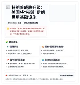 特朗普威胁打击伊朗关键设施