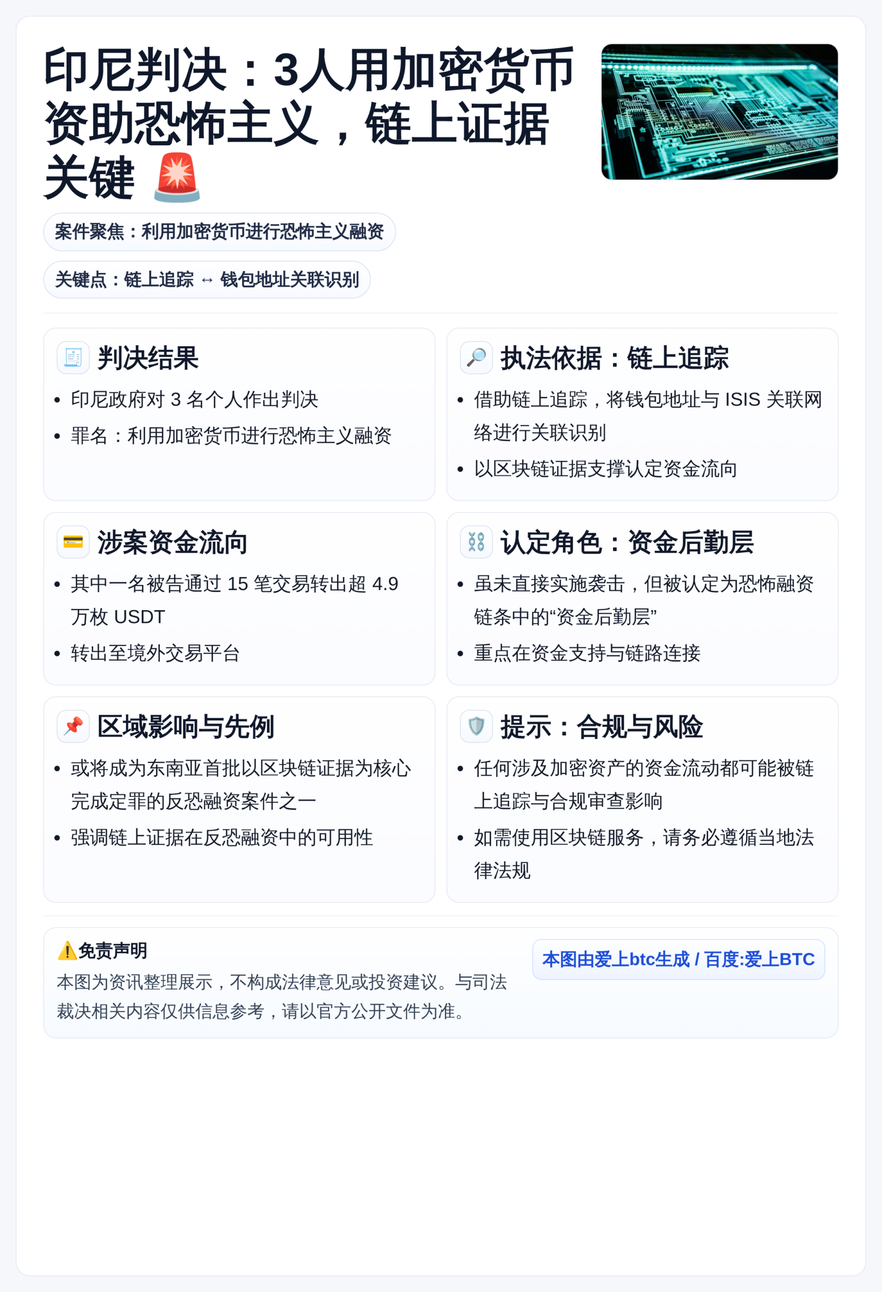 印尼判决：3人用加密货币资助恐怖主义，链上证据关键
