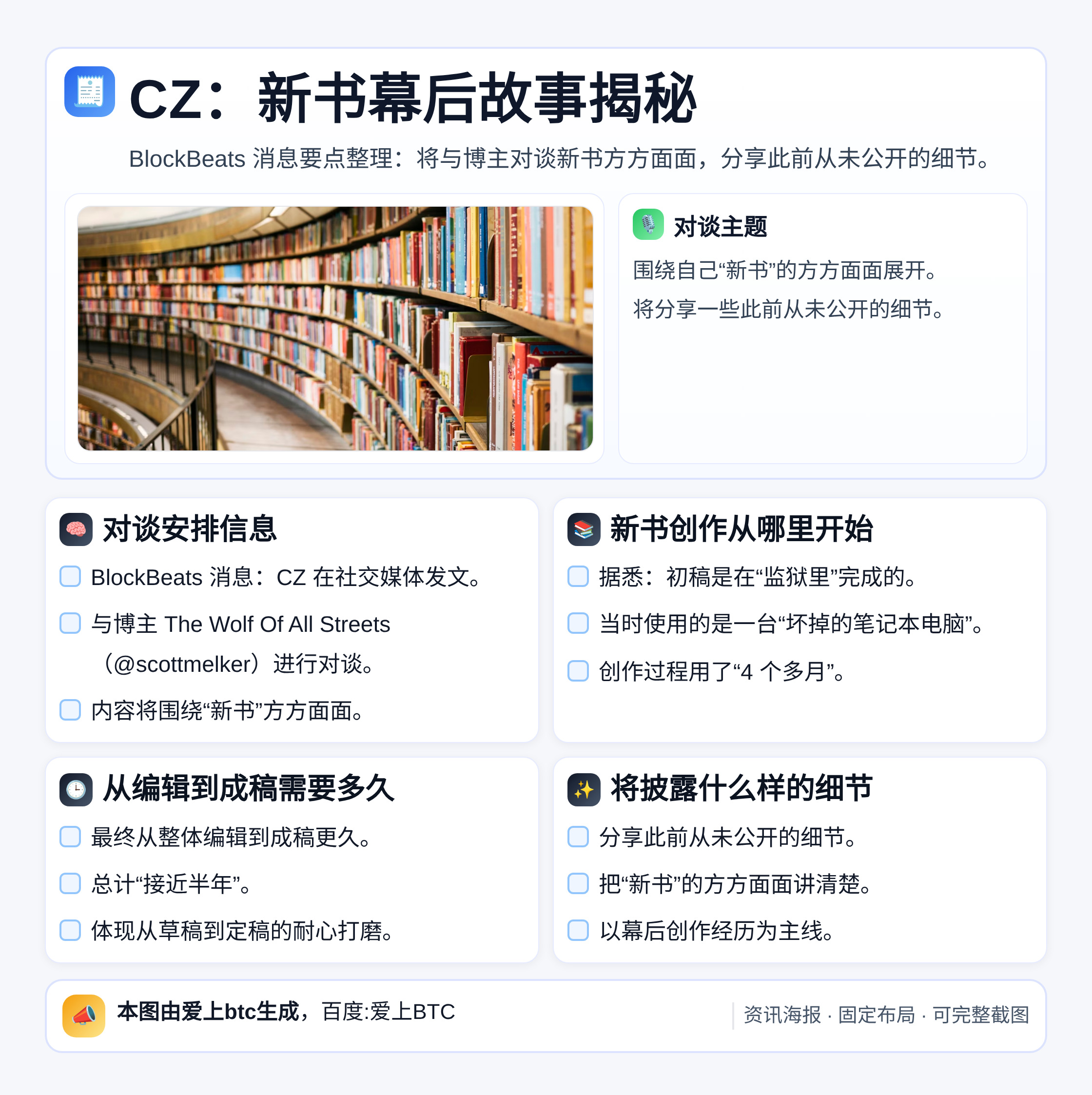 CZ：4月9日揭秘更多新书幕后故事