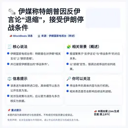 伊媒称特朗普因反伊言论“退缩”，接受伊朗停战条件