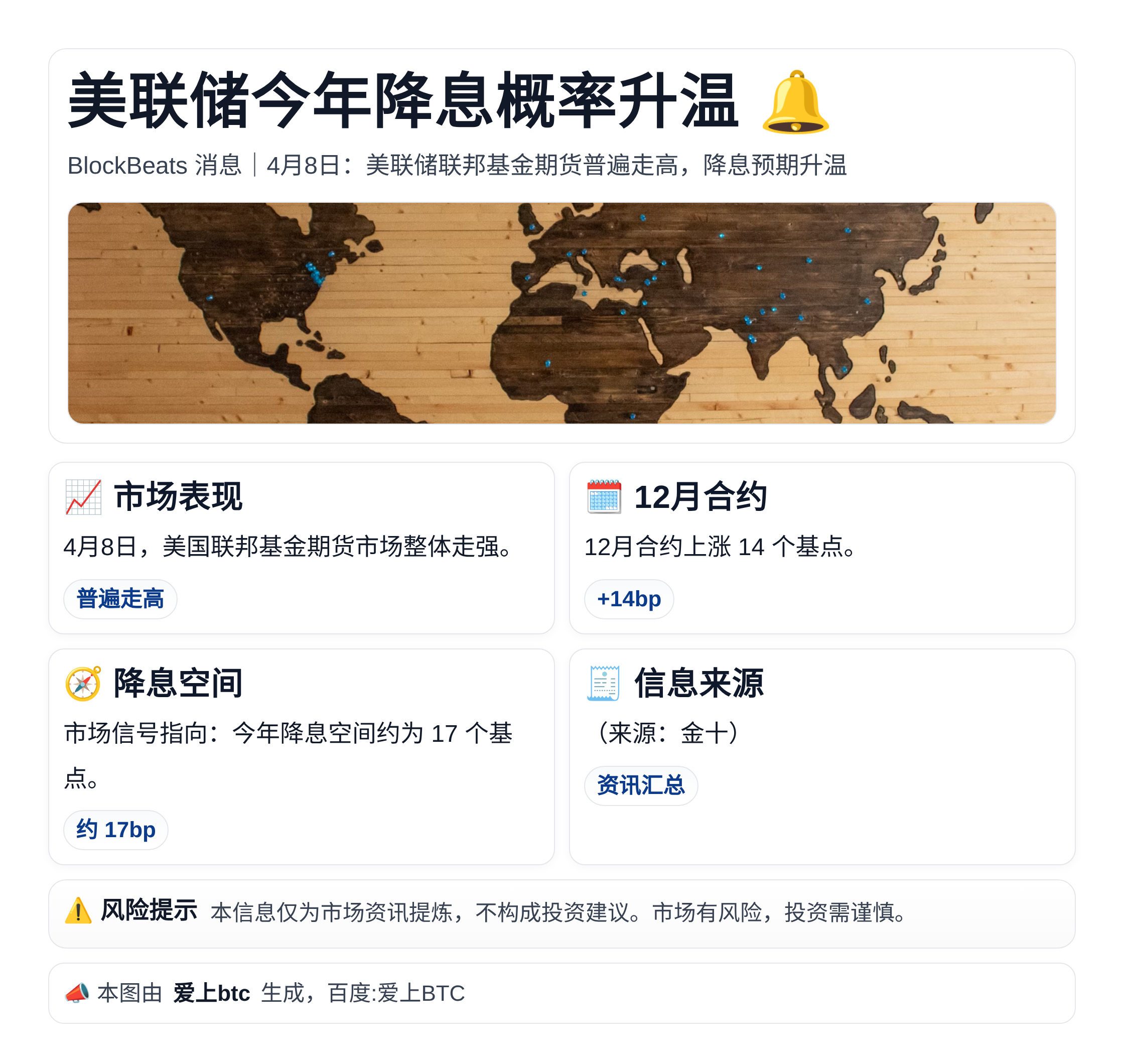 美联储今年降息概率升温