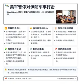 美军暂停对伊朗军事打击