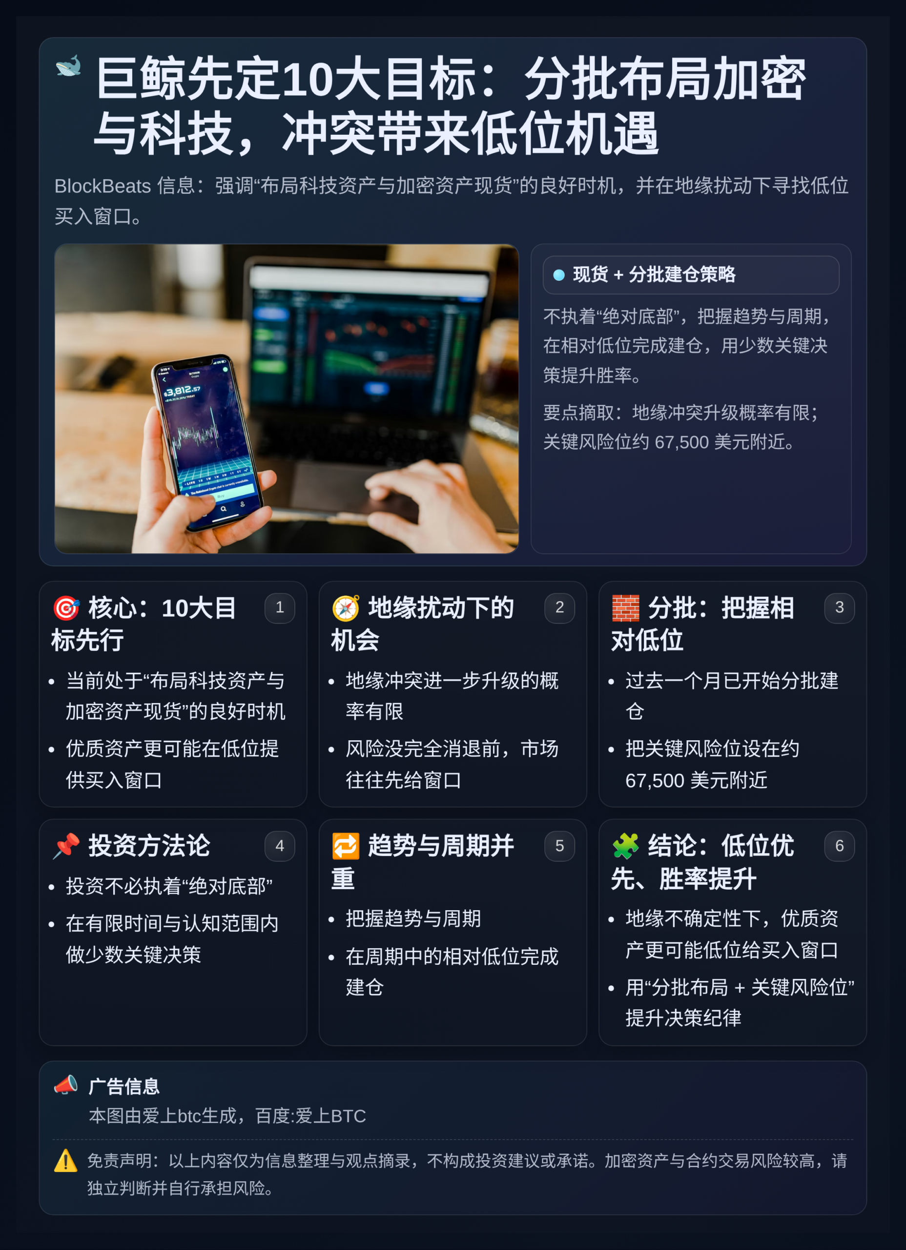 巨鲸先定10大目标：分批布局加密与科技，冲突带来低位机遇