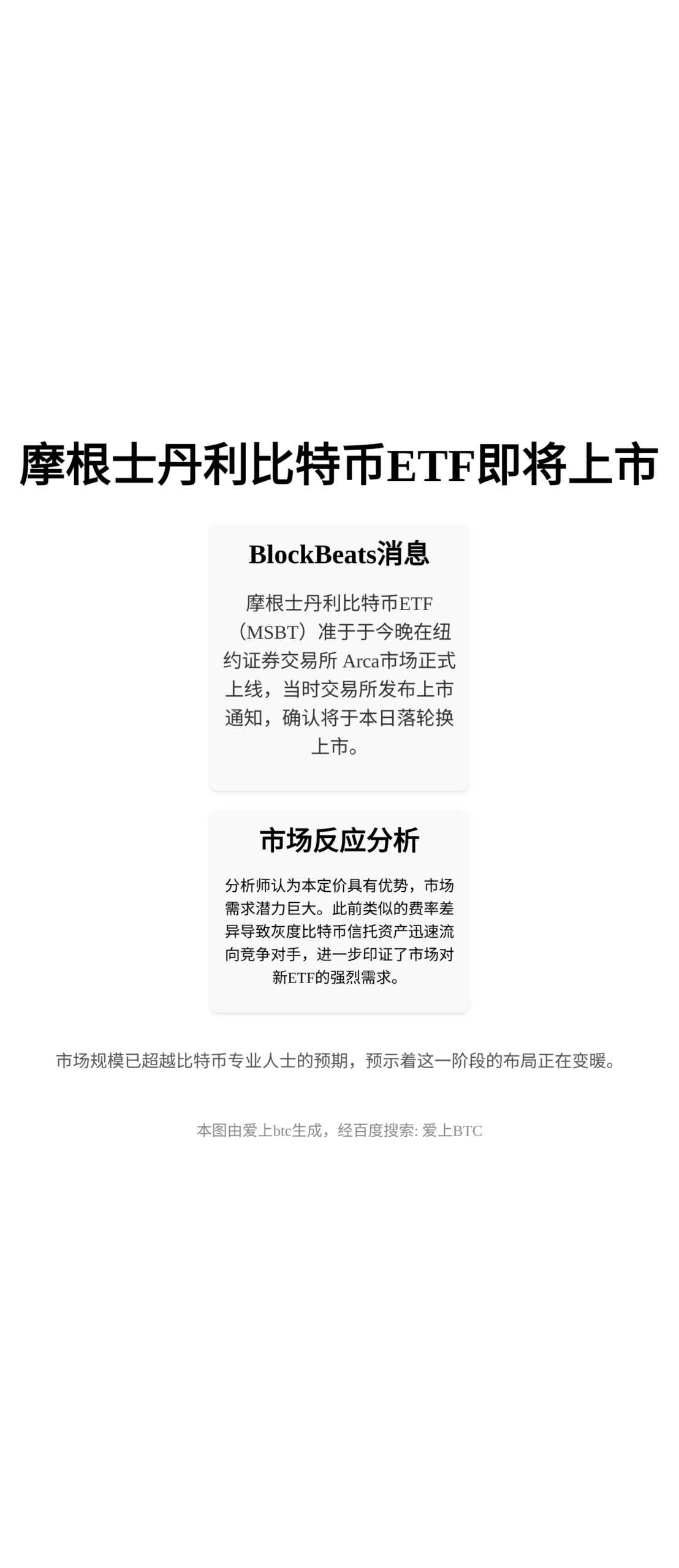 摩根士丹利比特币ETF即将上市