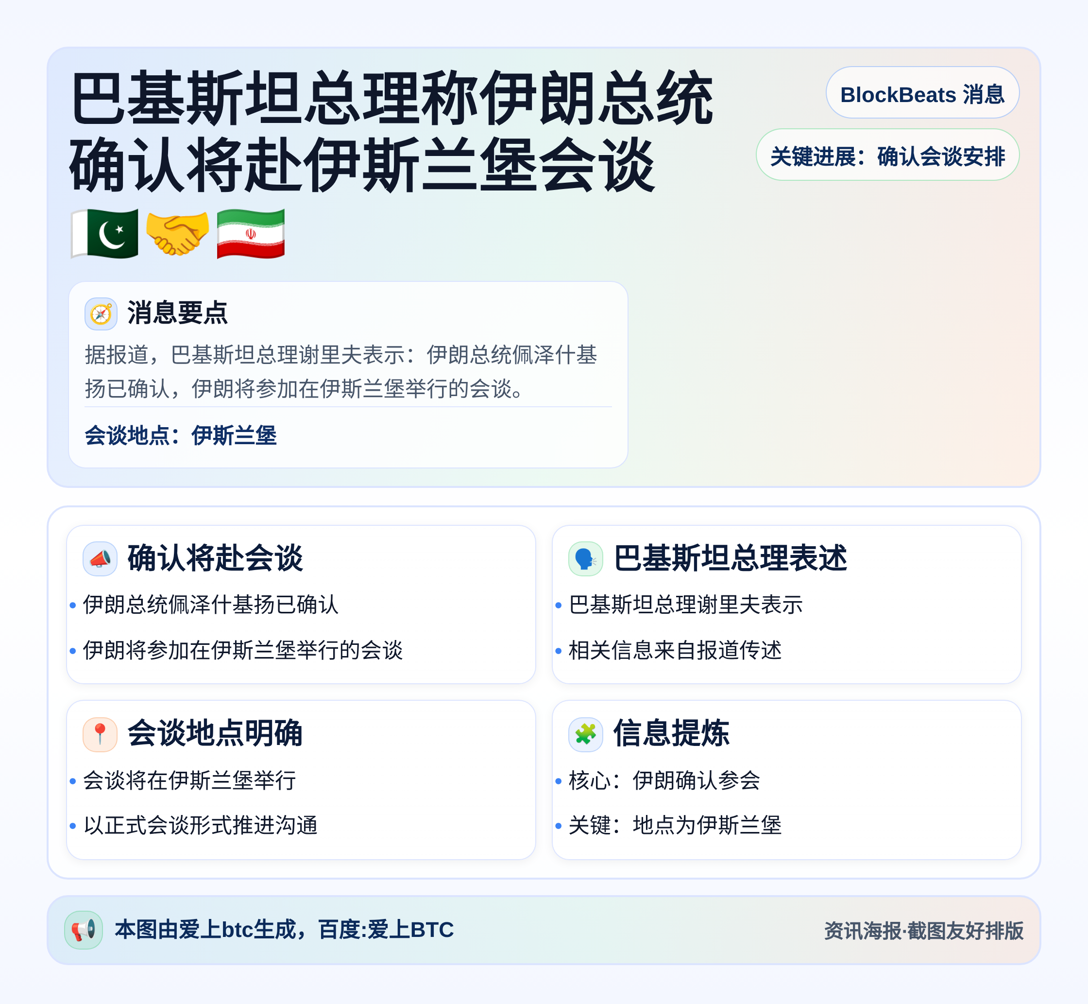 巴基斯坦总理称伊朗总统确认将赴伊斯兰堡会谈