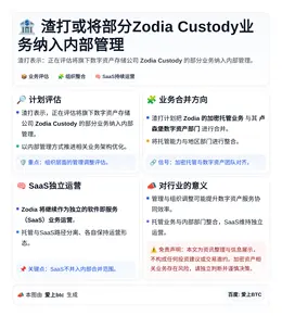 渣打或将部分Zodia Custody业务纳入内部管理