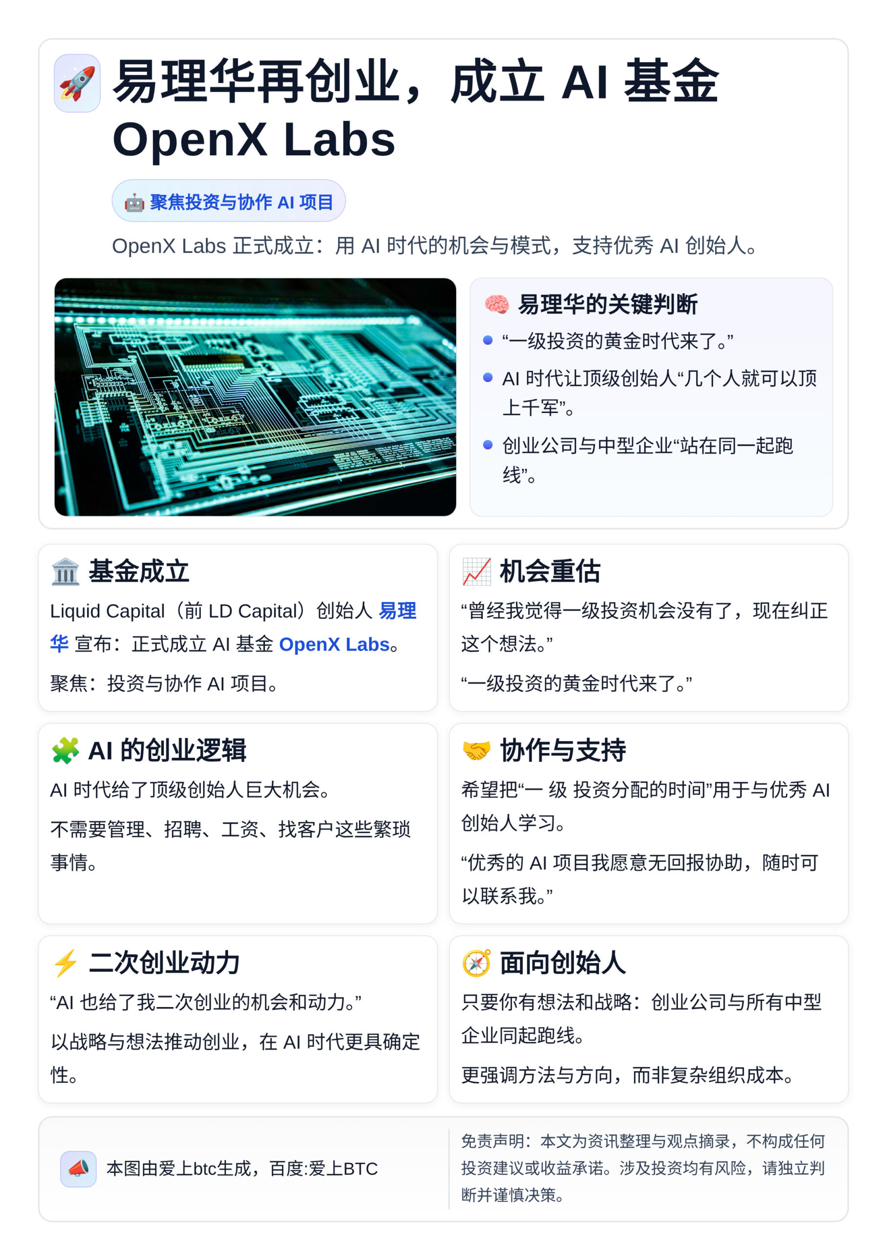 易理华再创业，成立AI基金OpenX Labs
