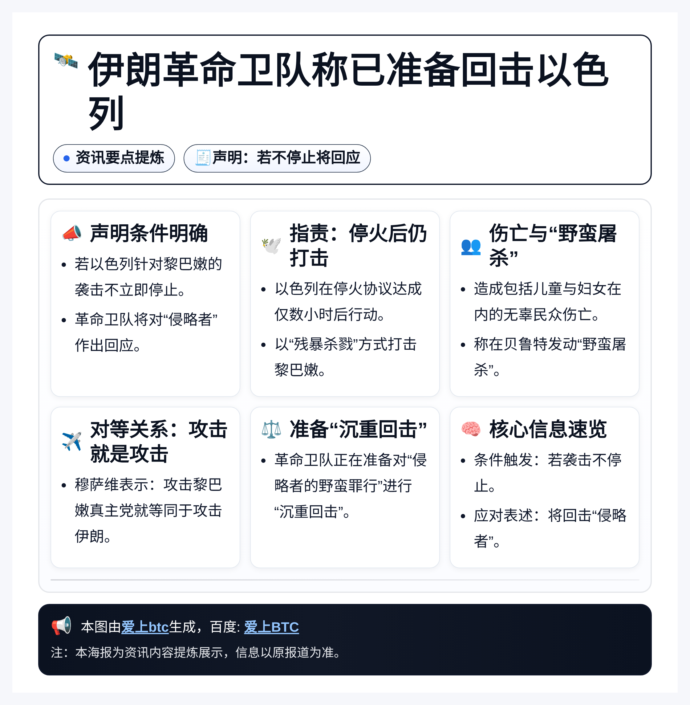 伊朗革命卫队称已准备回击以色列