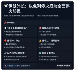 伊朗外长：以色列停火须为全面停火前提