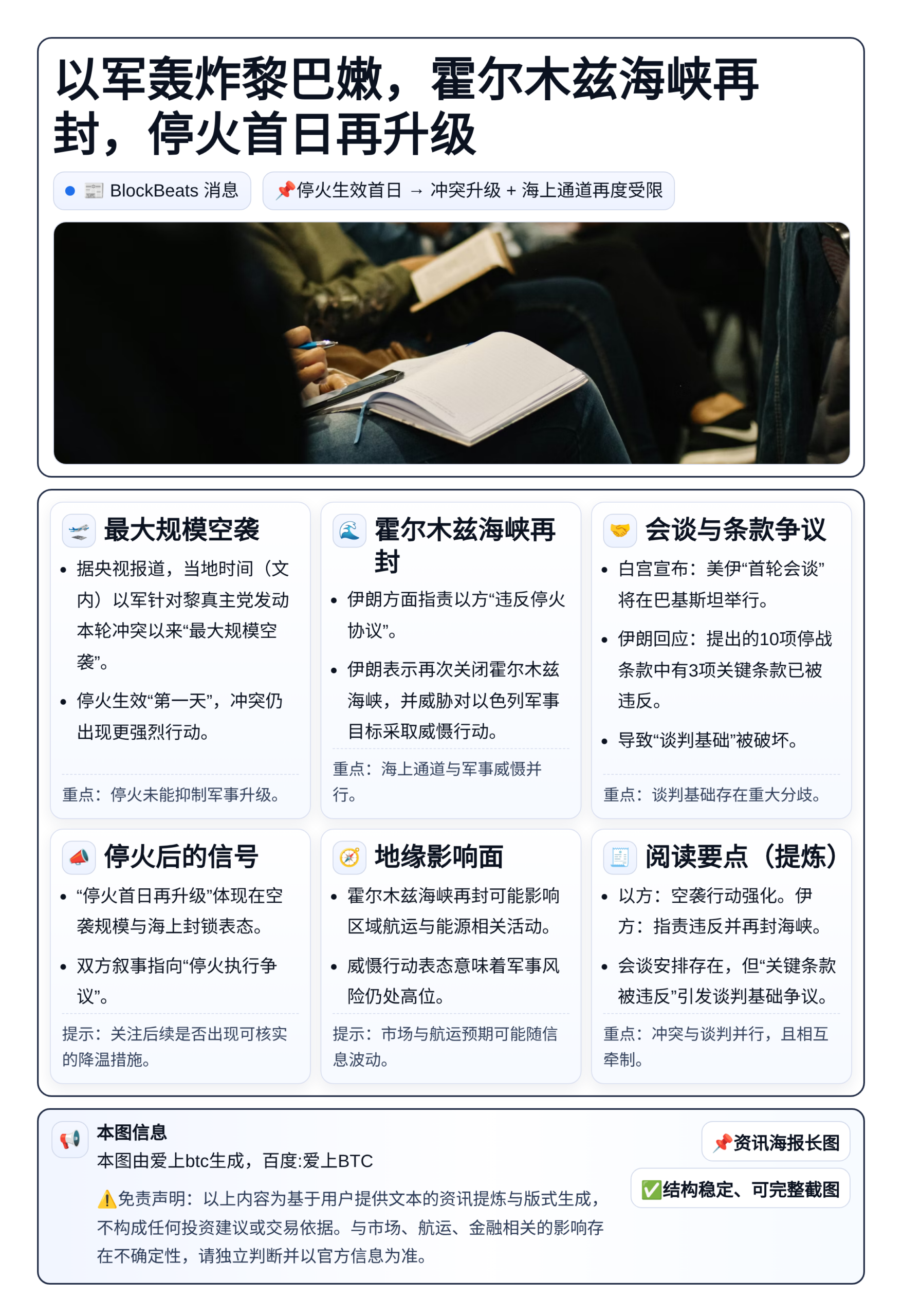 以军轰炸黎巴嫩，霍尔木兹海峡再封，停火首日再升级