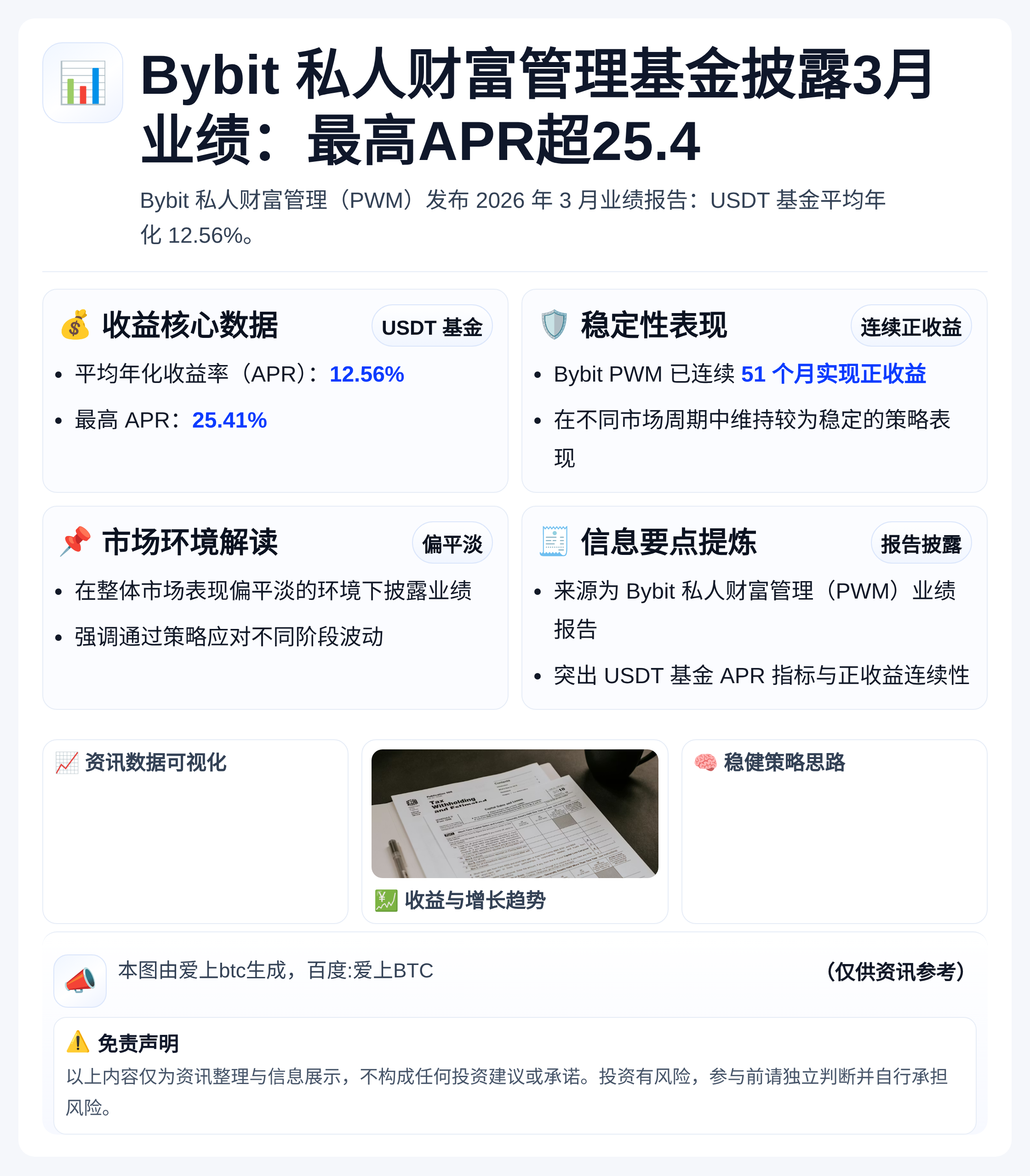 Bybit私人财富管理基金披露3月业绩：最高APR超25.4