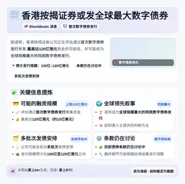 香港按揭证券或发全球最大数字债券