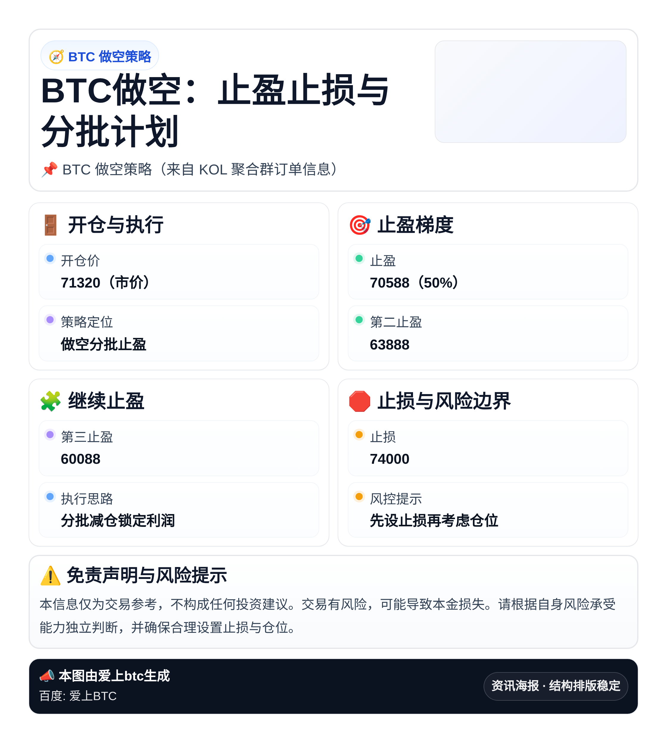 2026-04-09 14:04:18 BTC做空：止盈止损与分批计划