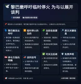 黎巴嫩呼吁临时停火 为与以展开谈判