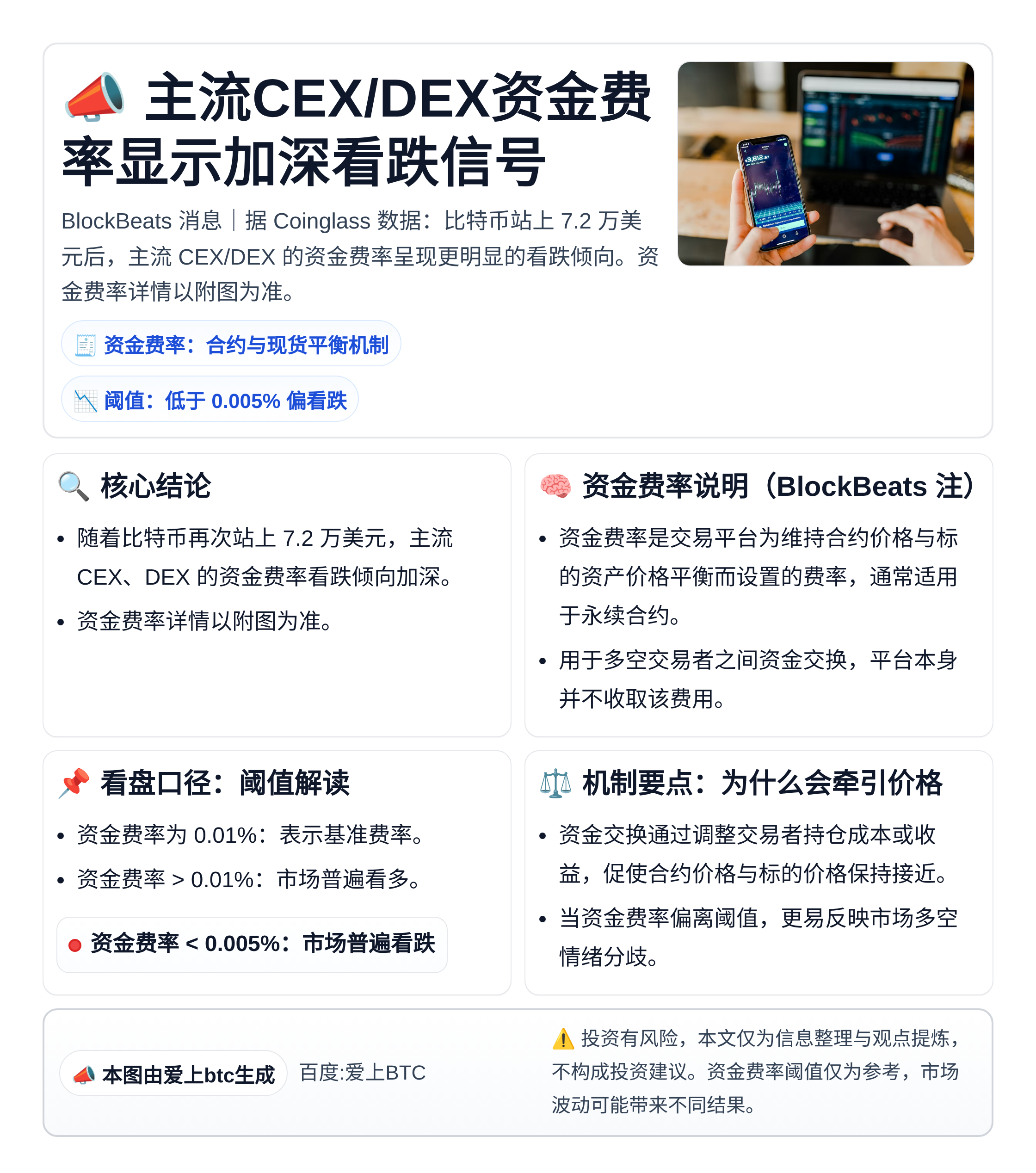 主流CEX/DEX资金费率显示加深看跌信号