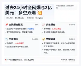 过去24小时全网爆仓3亿美元：多空双爆