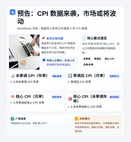 预告：今晚20:30公布3月CPI，美劳工部发布