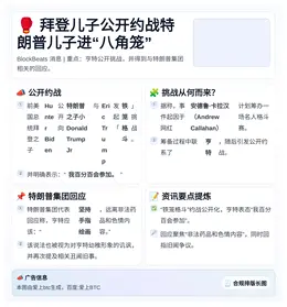 拜登儿子公开约战特朗普儿子进“八角笼”