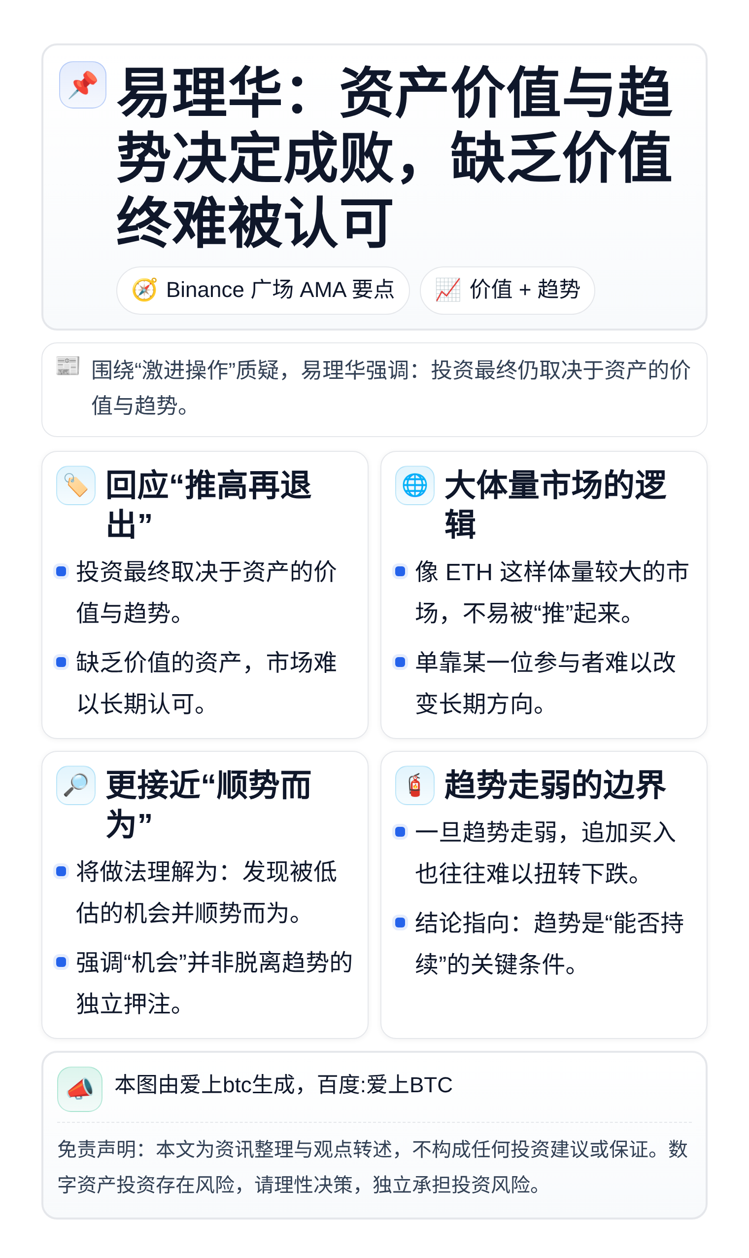 易理华：资产价值与趋势决定成败，缺乏价值终难被认可
