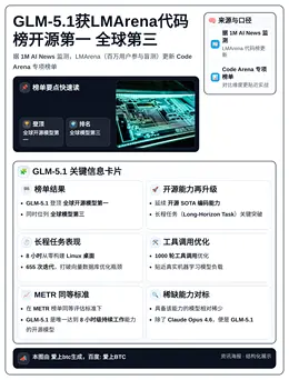 GLM-5.1获LMArena代码榜开源第一 全球第三