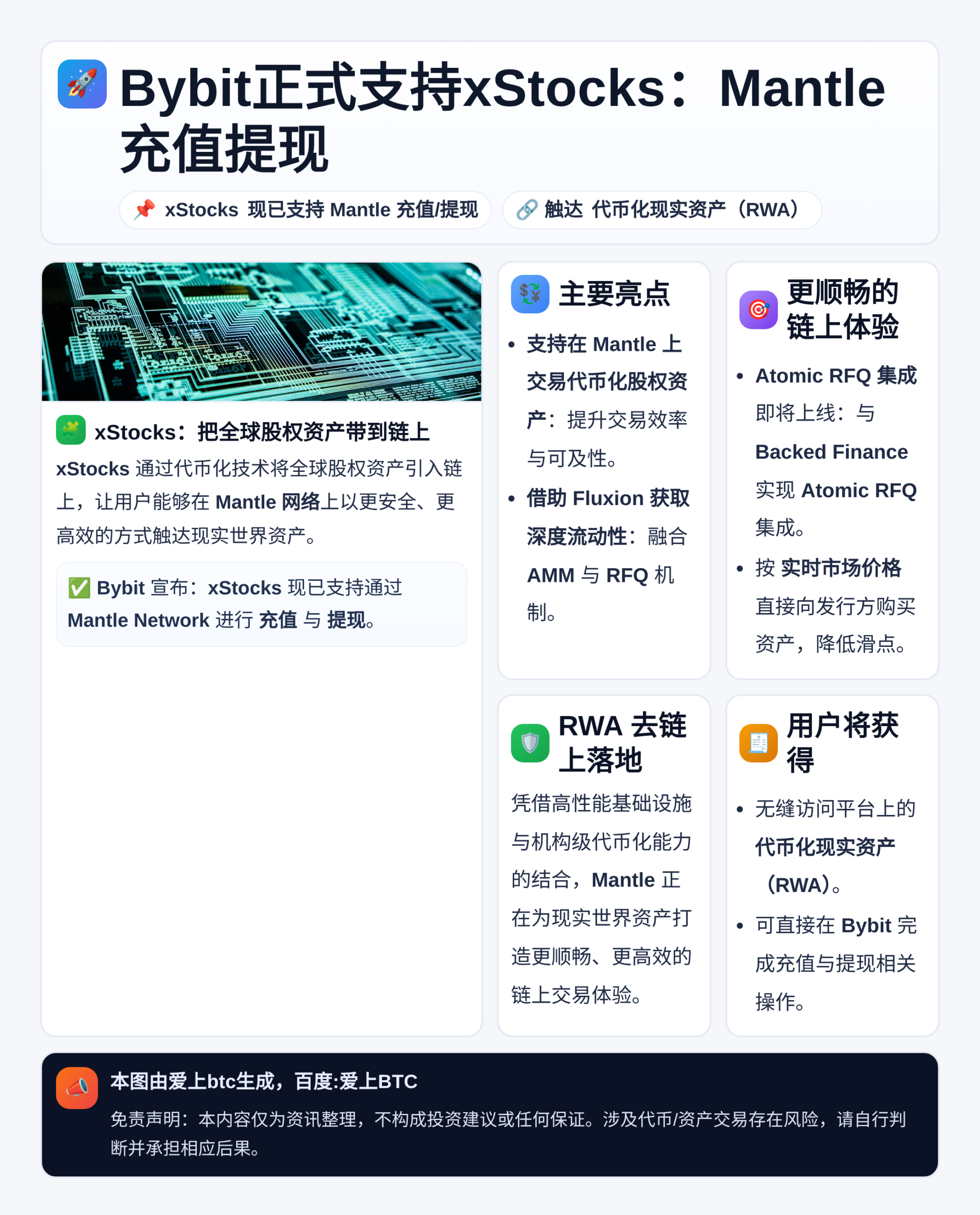 Bybit正式支持xStocks：Mantle充值提现