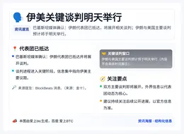 伊美关键谈判明天举行