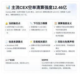 主流CEX空单清算强度12.46亿