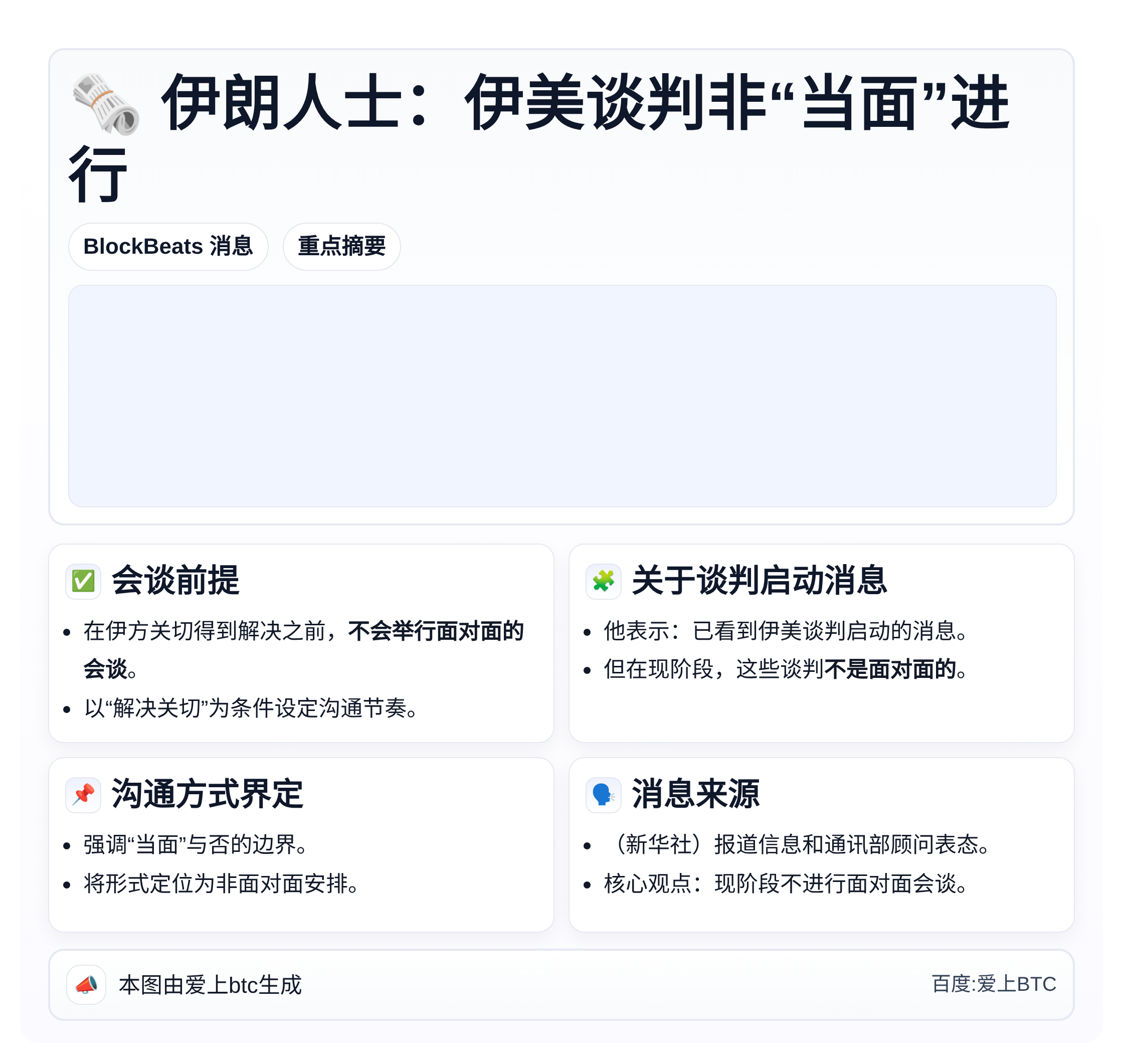 伊朗人士：伊美谈判非“当面”进行