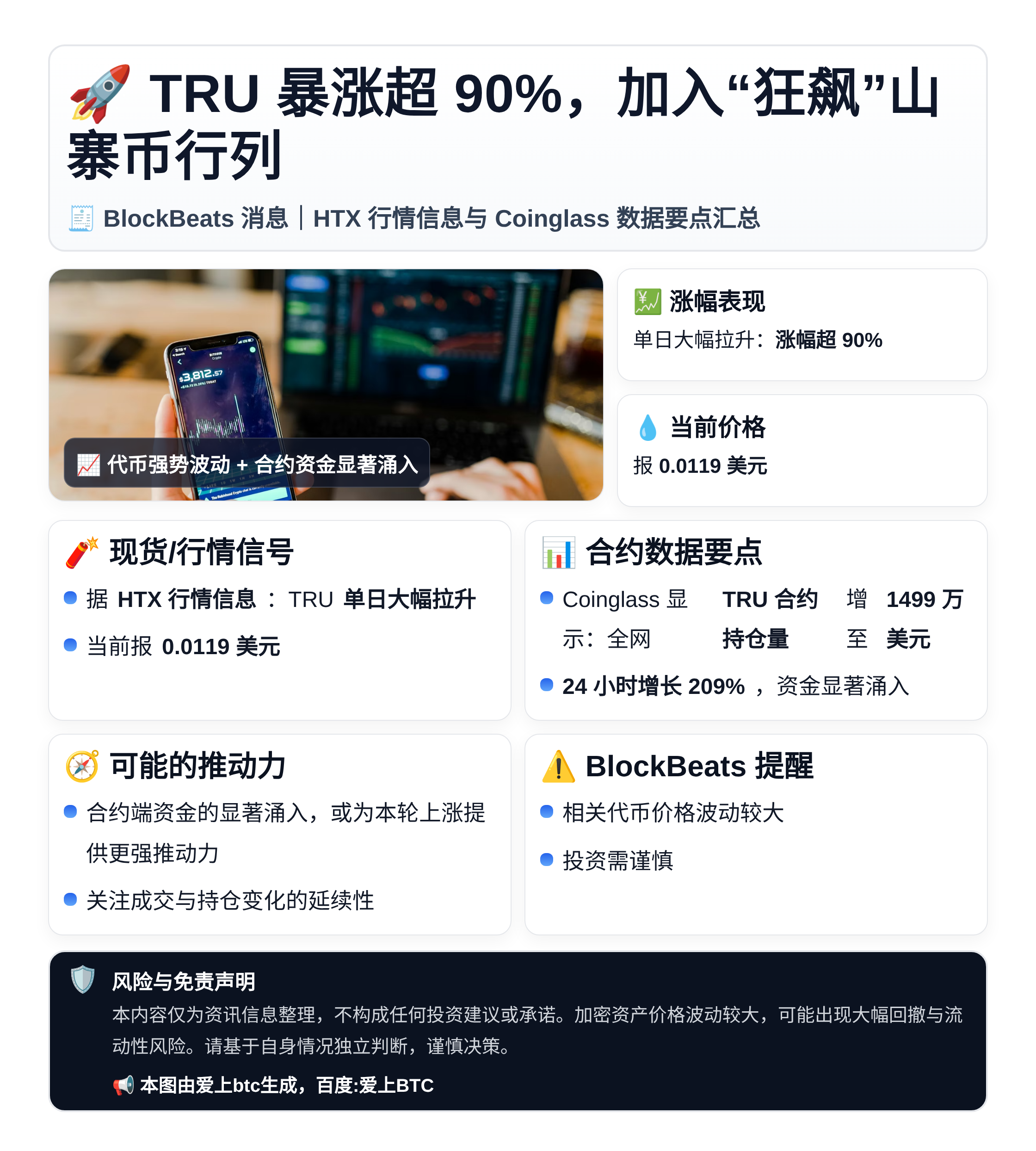 TRU暴涨超90%，加入“狂飙”山寨币行列