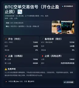 2026-04-12 10:30:23 BTC空单交易信号（开仓止盈止损）