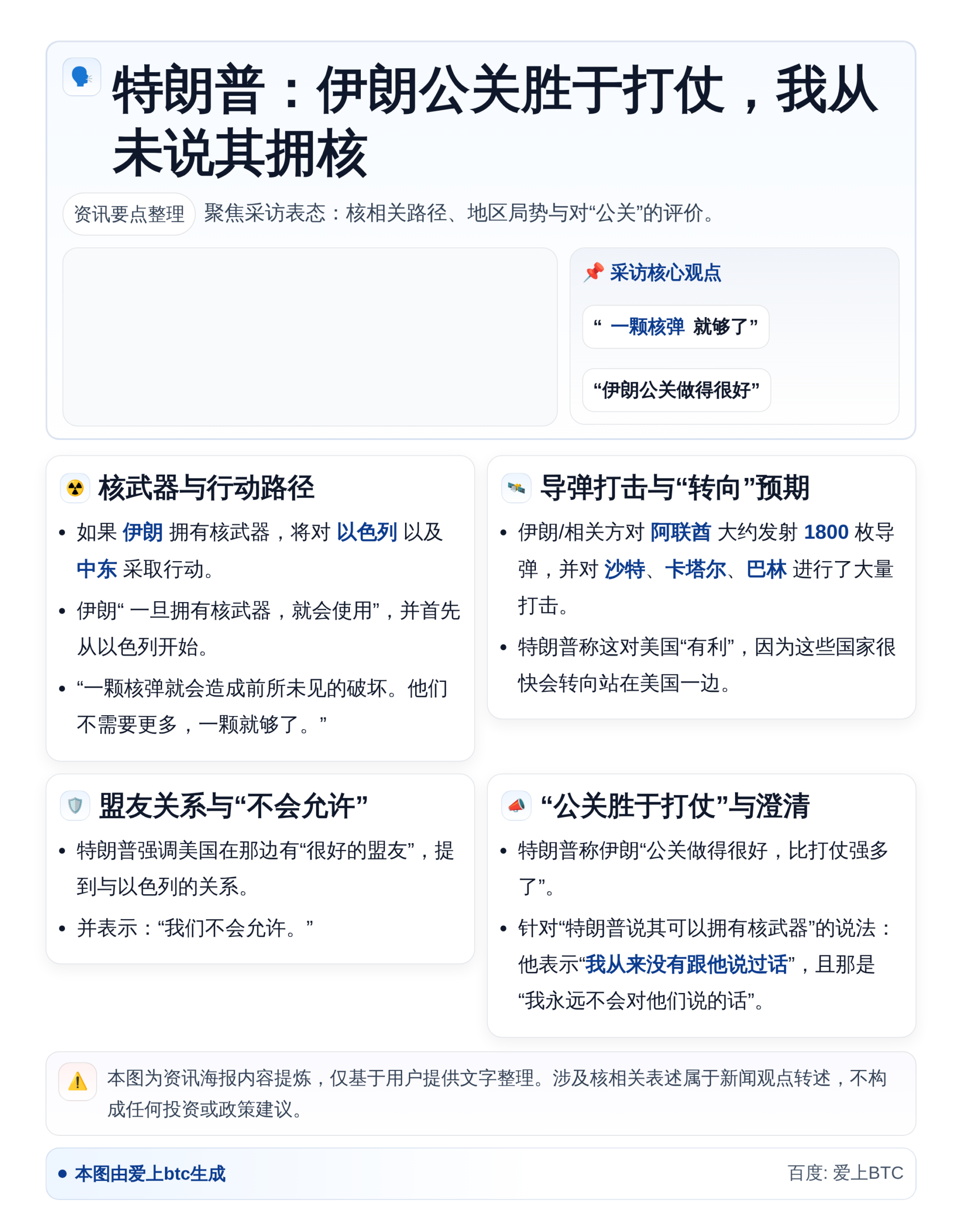 特朗普：伊朗公关胜于打仗，我从未说其拥核