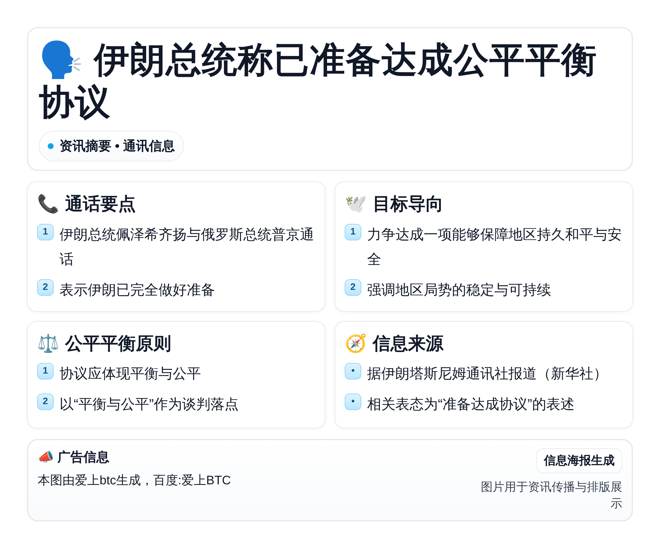 伊朗总统称已准备达成公平平衡协议