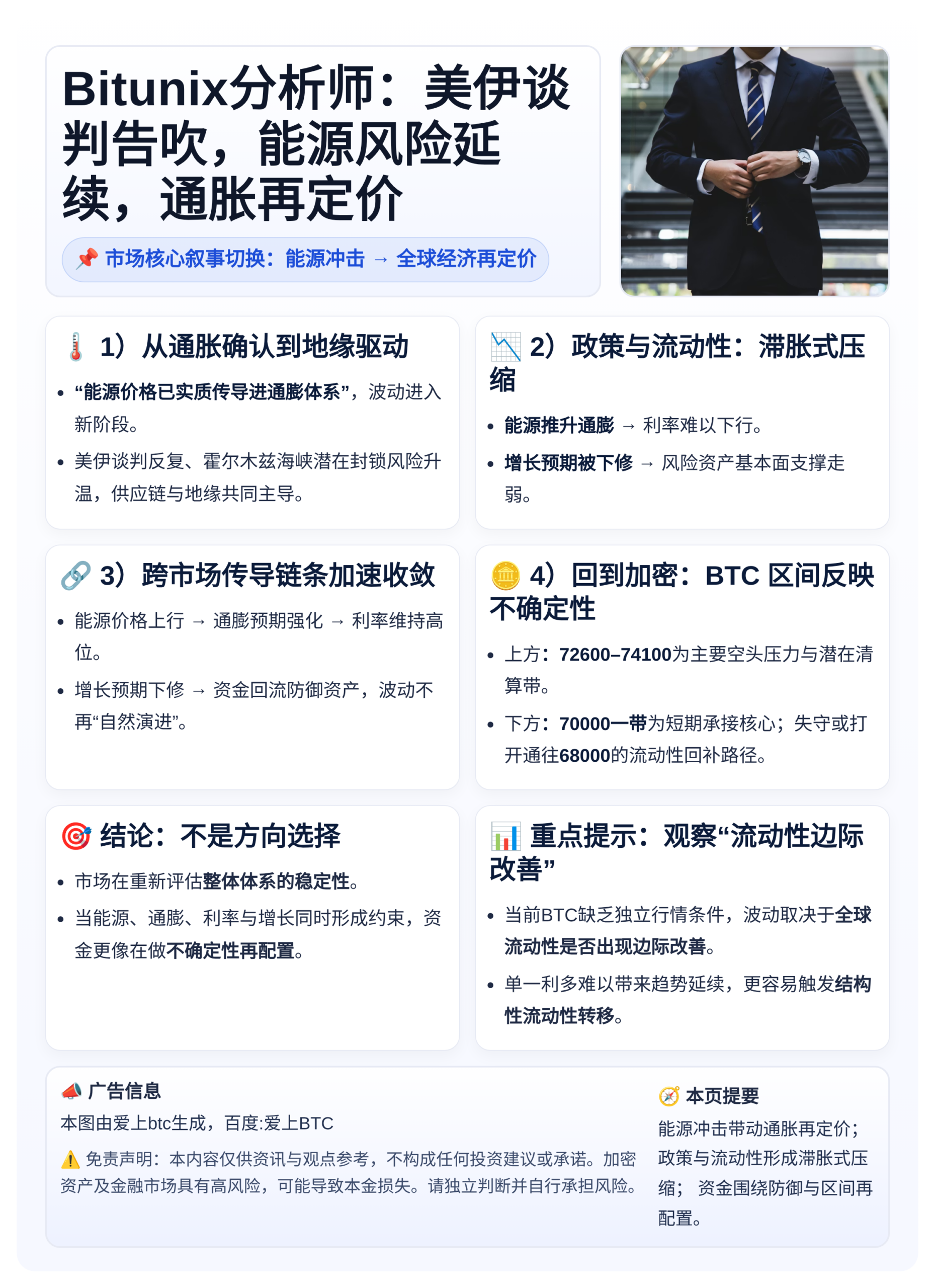 Bitunix分析师：美伊谈判告吹，能源风险延续，通胀再定价