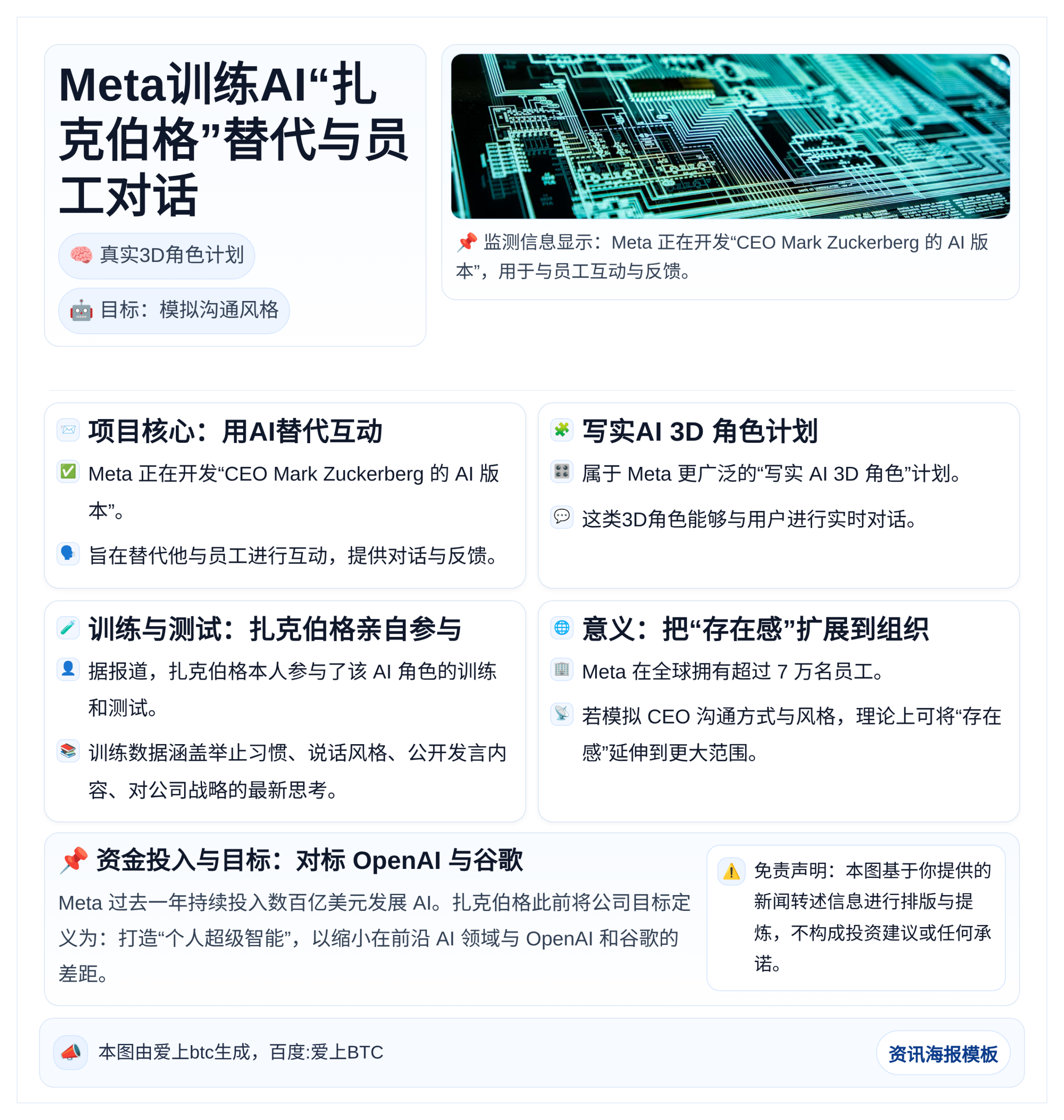 Meta训练AI“扎克伯格”替代与员工对话
