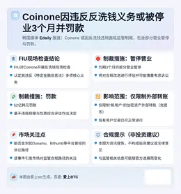 Coinone因违反反洗钱义务或被停业3个月并罚款