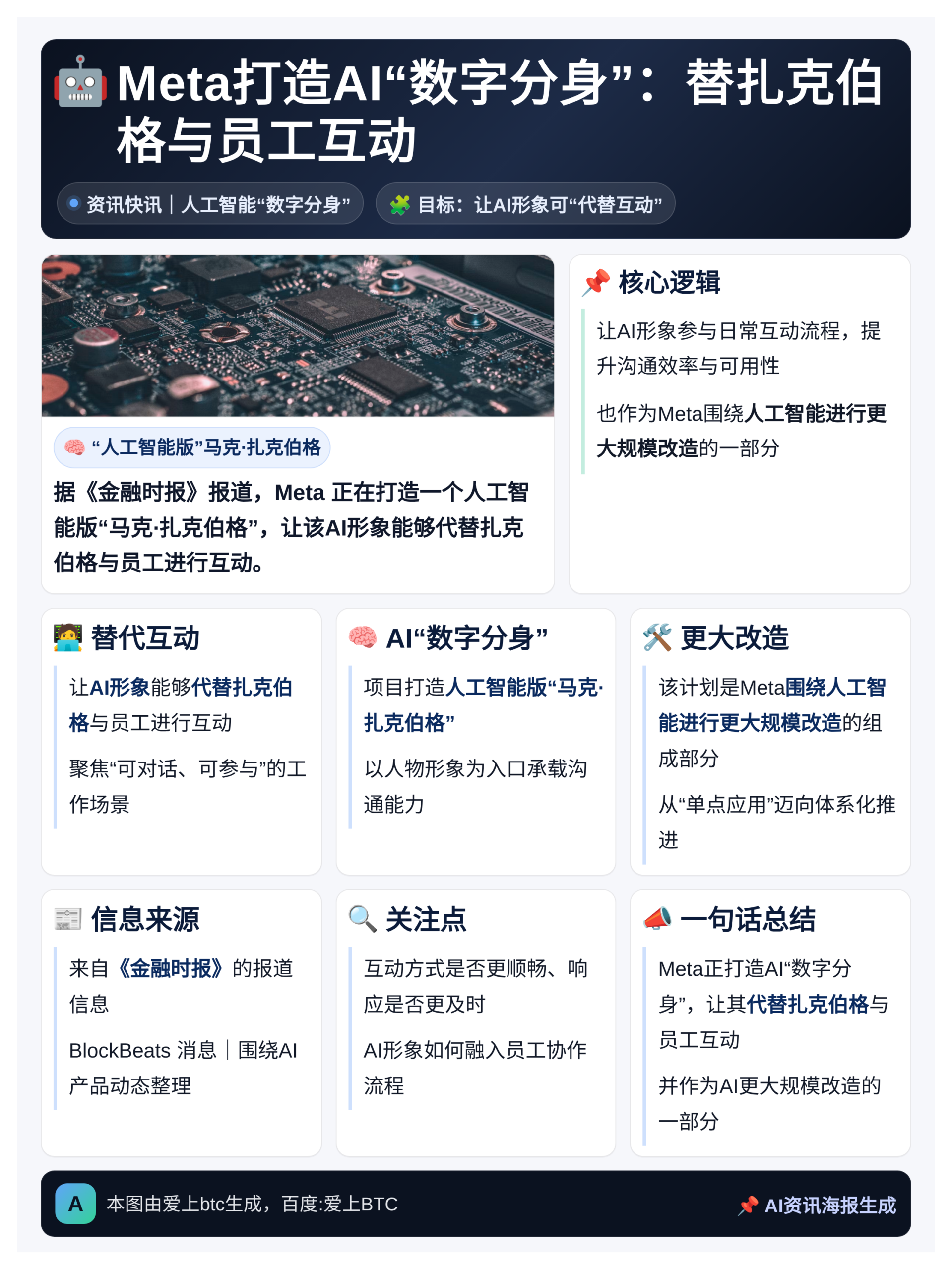 Meta打造AI“数字分身”：替扎克伯格与员工互动