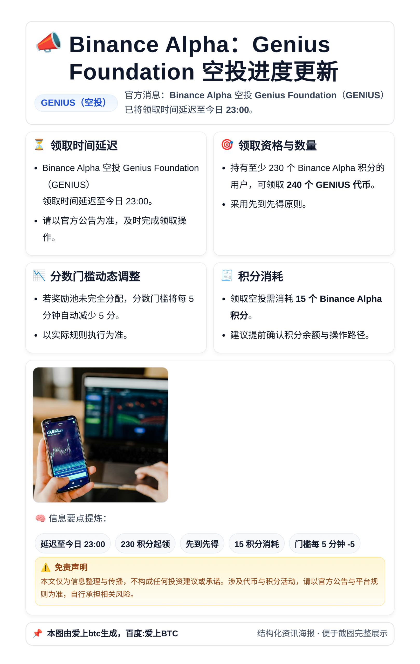 Binance Alpha：Genius Foundatio