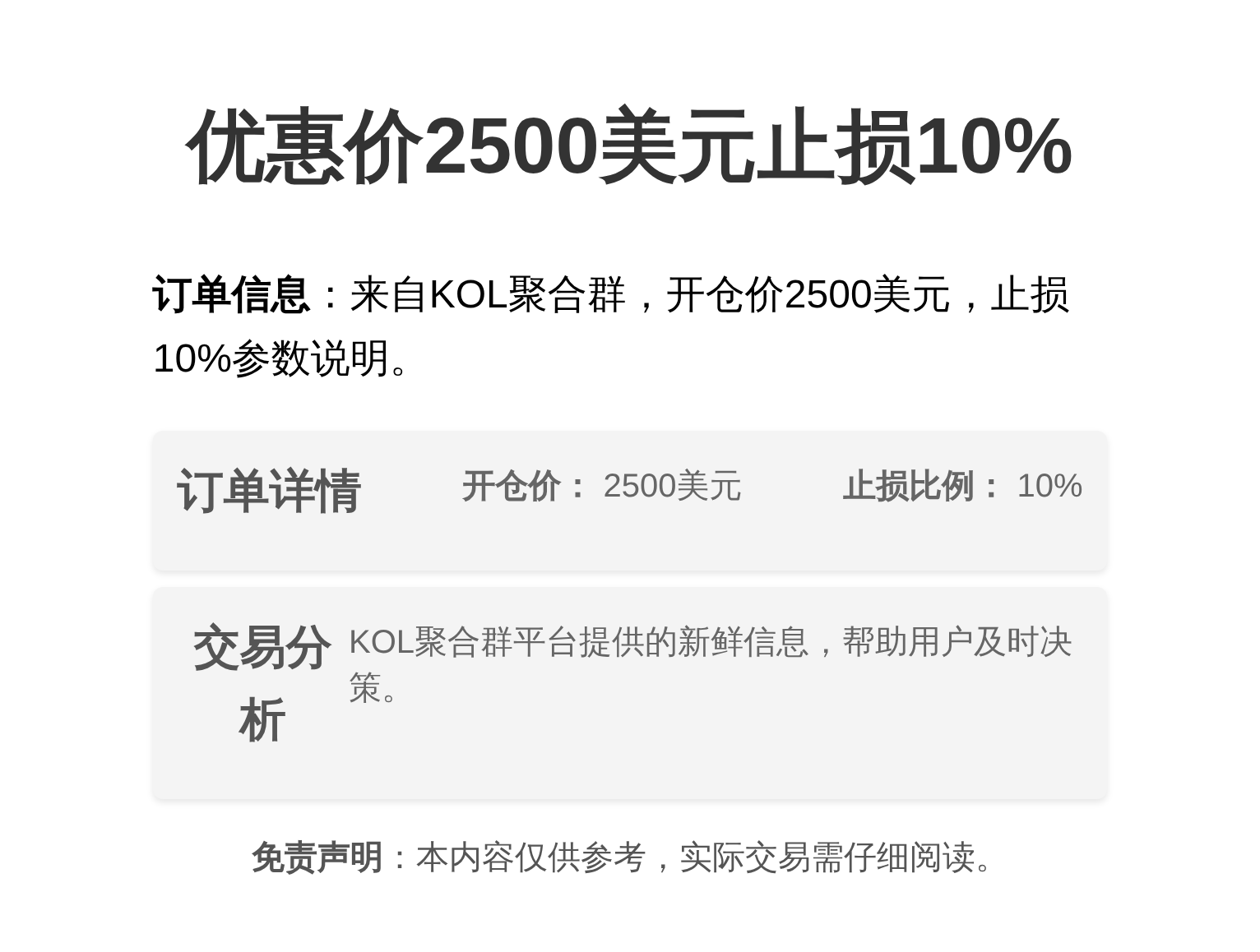 2026-04-16 03:25:42 优惠价2500美元止损10%