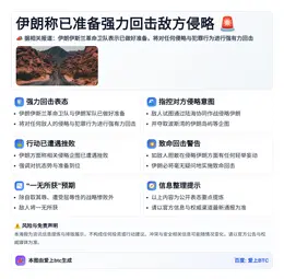伊朗称已准备强力回击敌方侵略