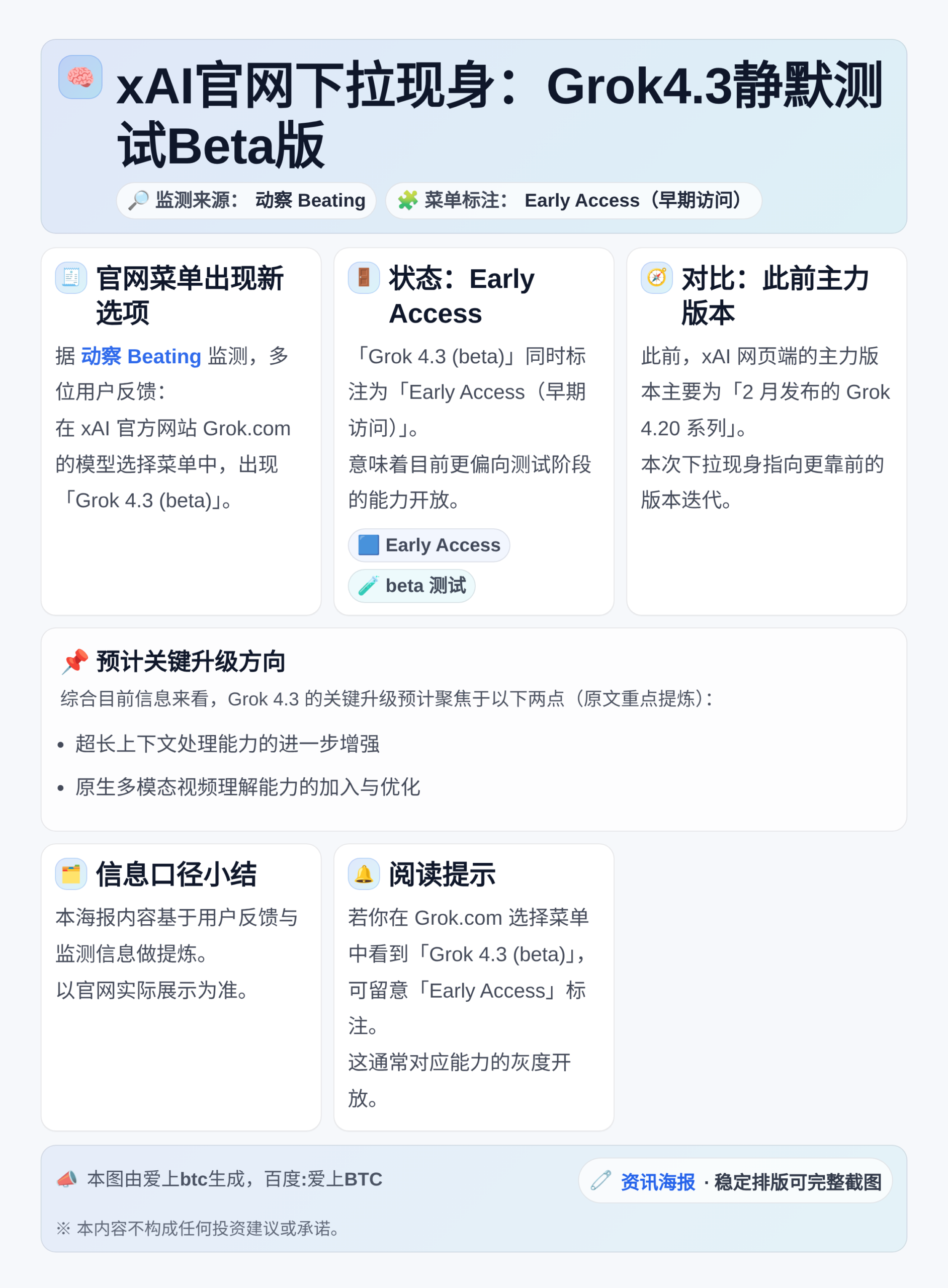 xAI官网下拉现身：Grok4.3静默测试Beta版