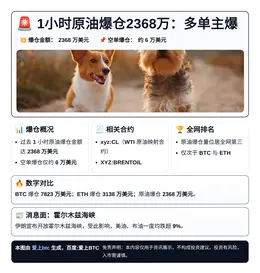 1小时原油爆仓2368万：多单主爆