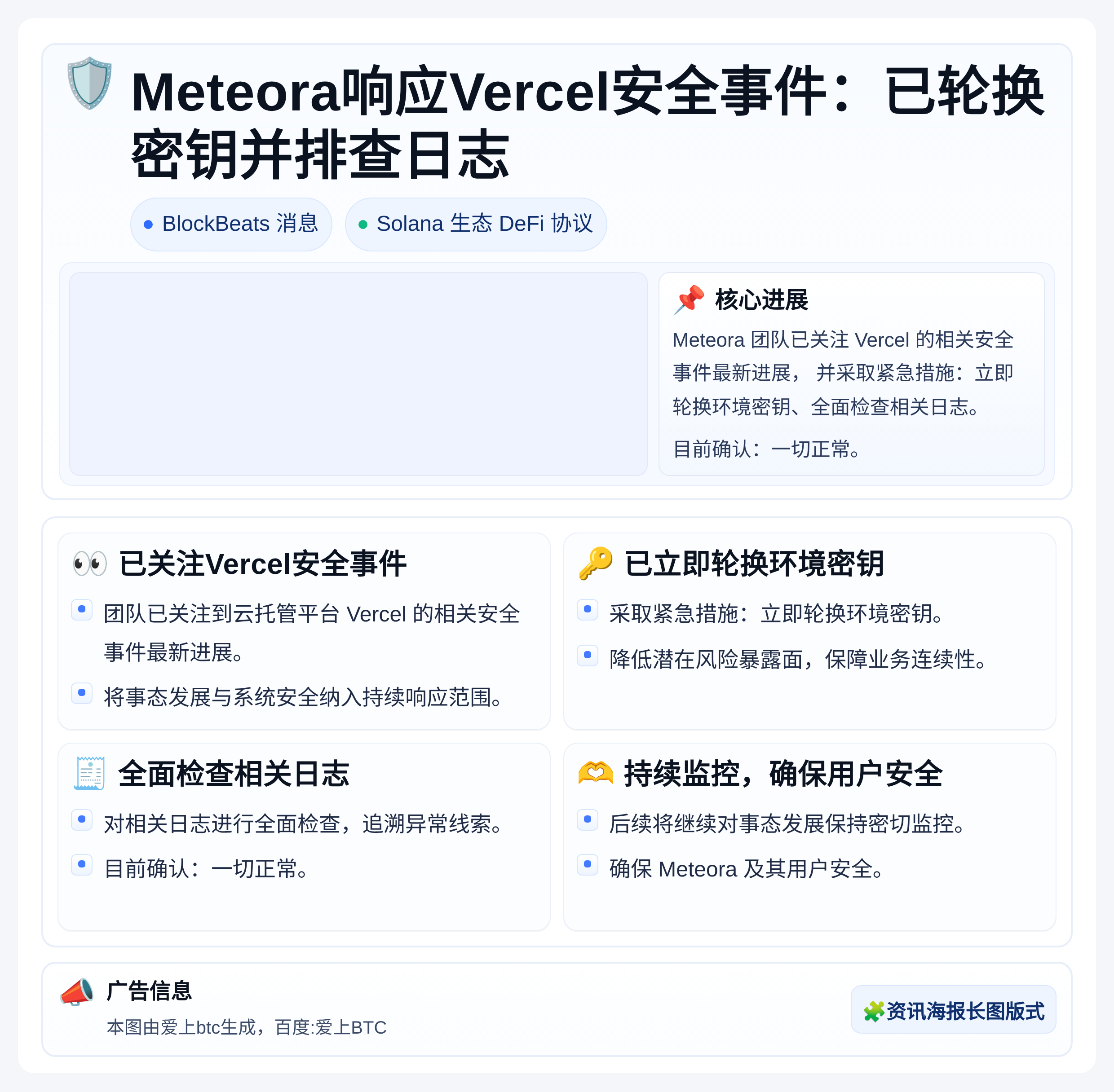 Meteora响应Vercel安全事件：已轮换密钥并排查日志
