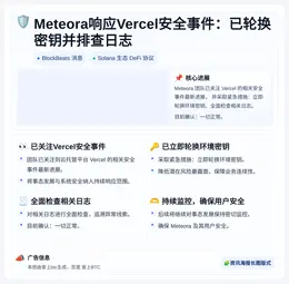 Meteora响应Vercel安全事件：已轮换密钥并排查日志