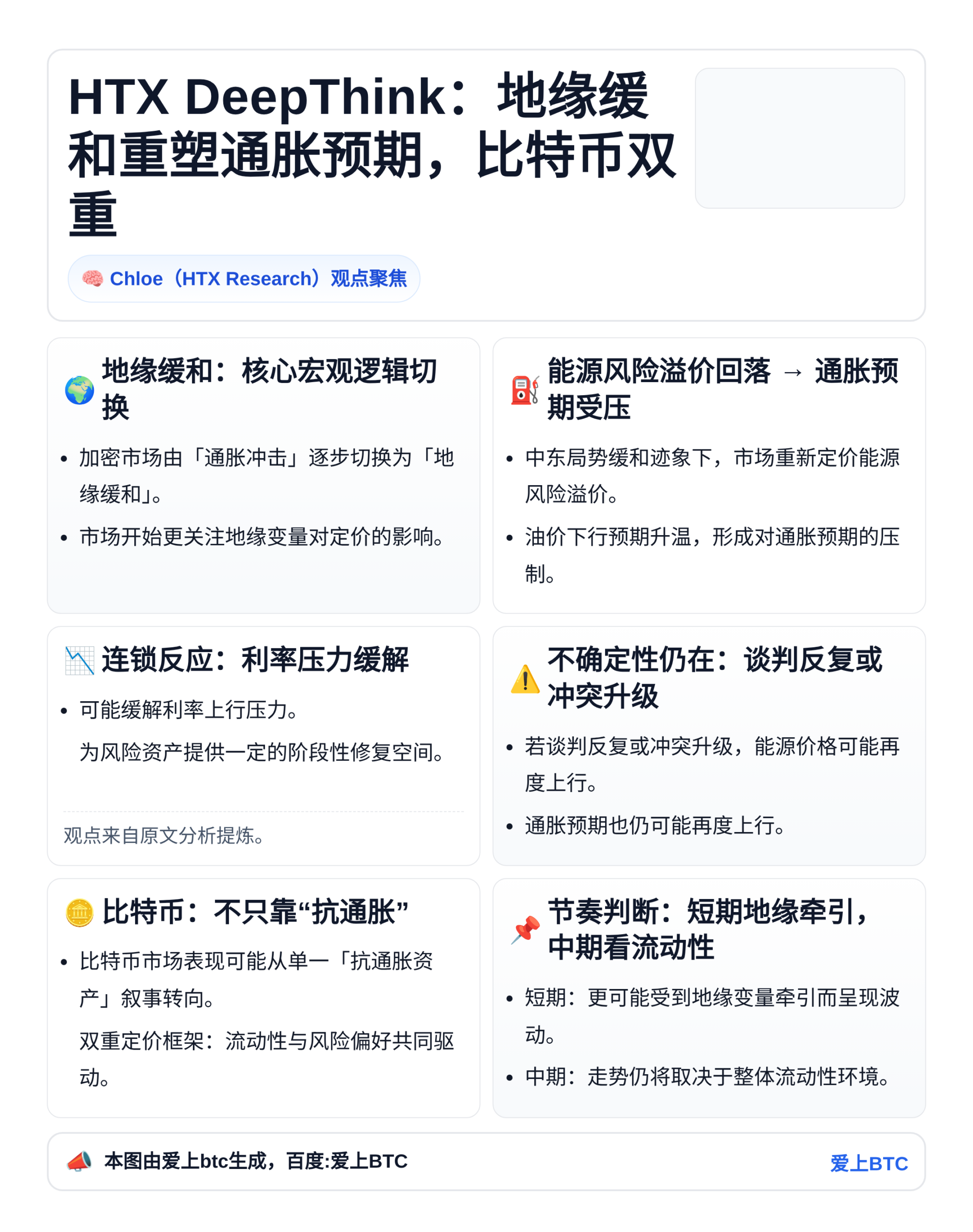 HTX DeepThink：地缘缓和重塑通胀预期，比特币双重