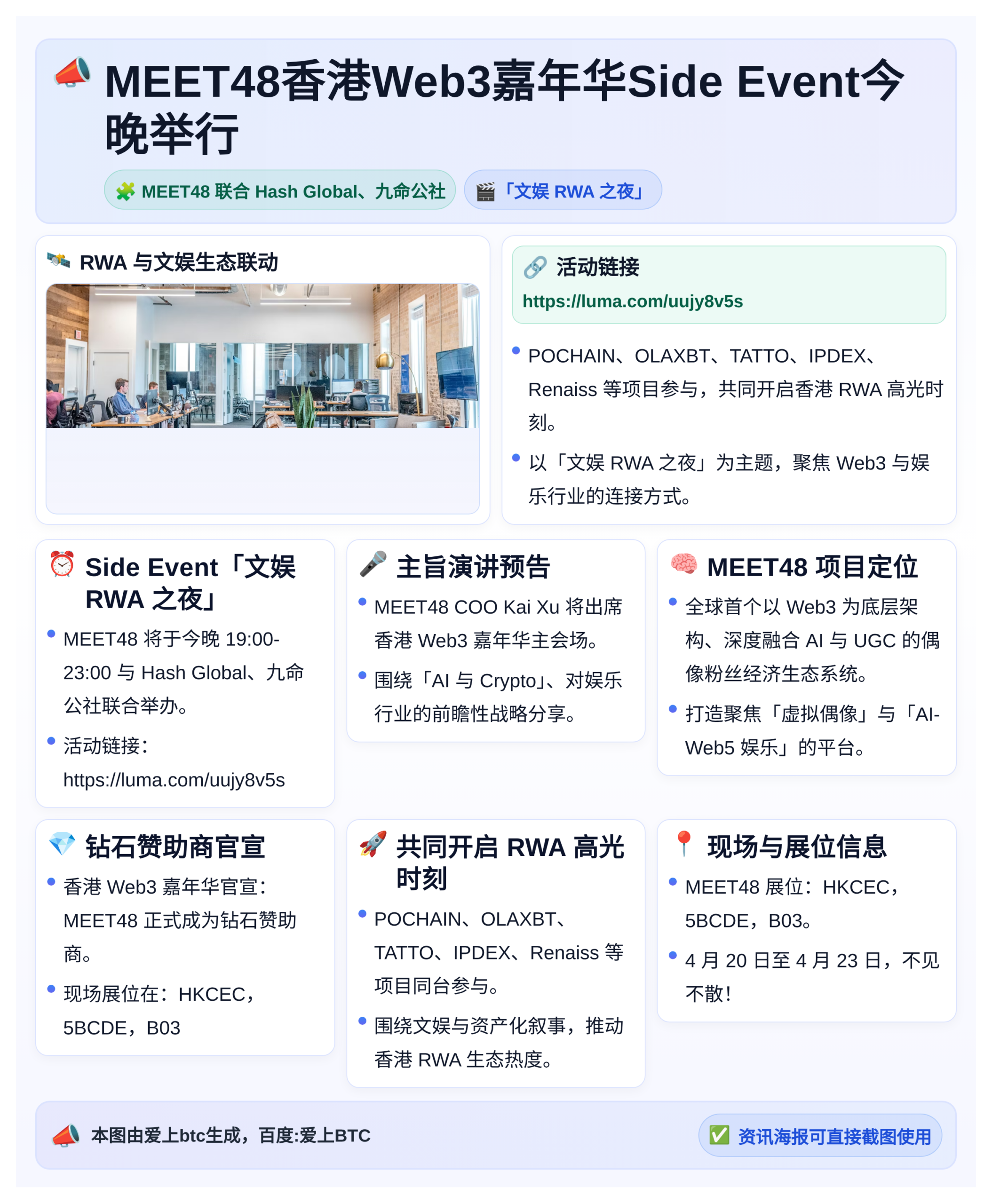MEET48香港Web3嘉年华Side Event今晚举行，