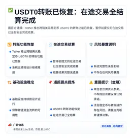 USDT0转账已恢复：在途交易全结算完成