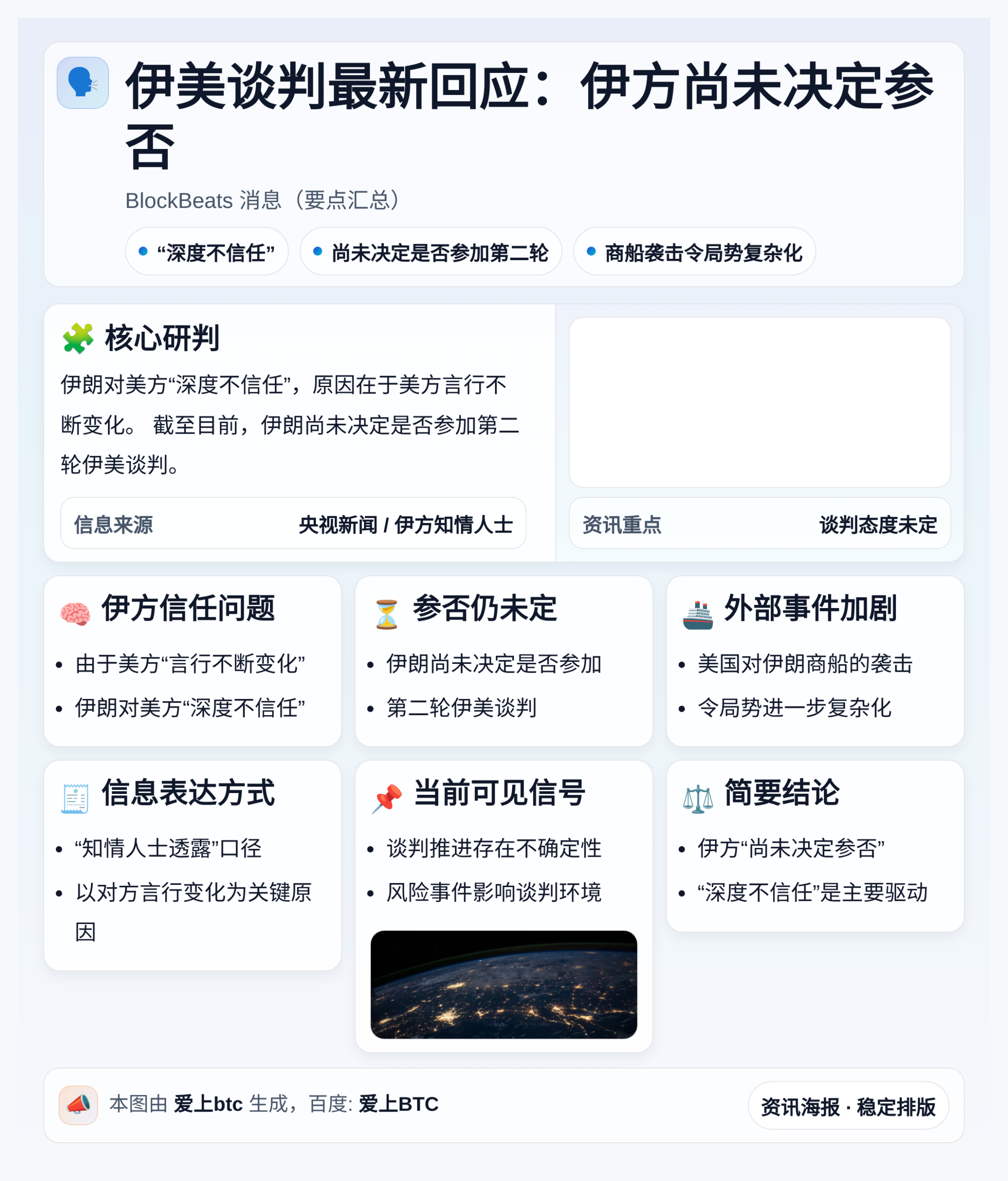 伊美谈判最新回应：伊方尚未决定参否